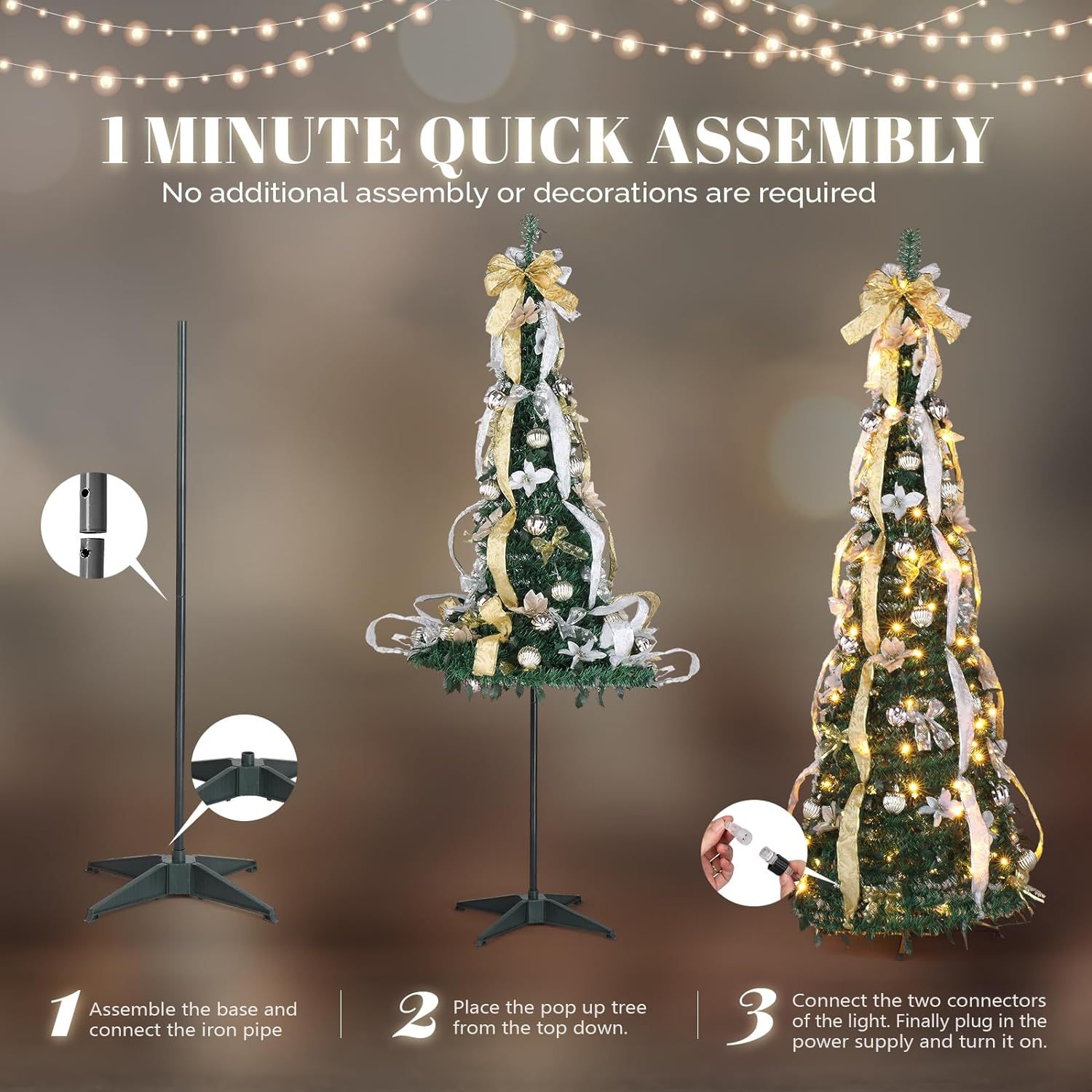 FiraLuxe™ Folding Christmas Tree — Effortless Holiday Glow That Sparks Joy Instantly