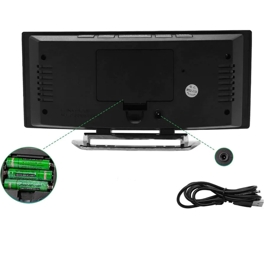 Digital Timepiece | LED Mirror Alarm Screen | Auto-Dimming, Glare-Resistant | CurveClock
