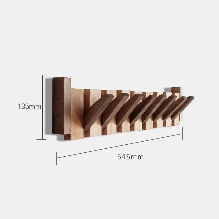 Elegant Wooden Coat Rack - Chic Entrance Organizer
