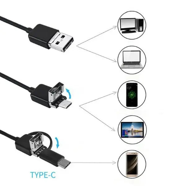 Smart Inspection Camera | 5m Flexible Cable for Smartphones