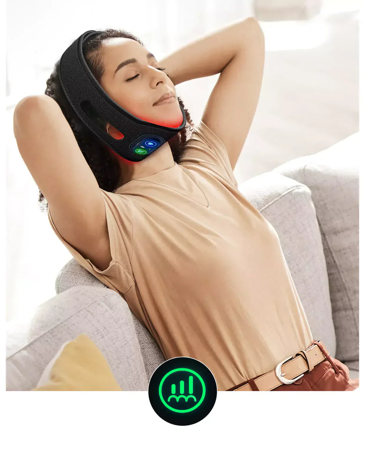 Sculpting Light Therapy Belt for a Defined Jawline