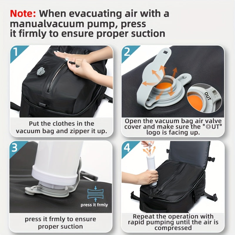 Compact Travel Vacuum Backpack Set for Effortless Packing
