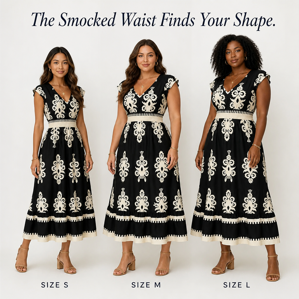 Vellureva™ — Slip on One Cap-Sleeve Maxi from Café Brunch to Rooftop Night
