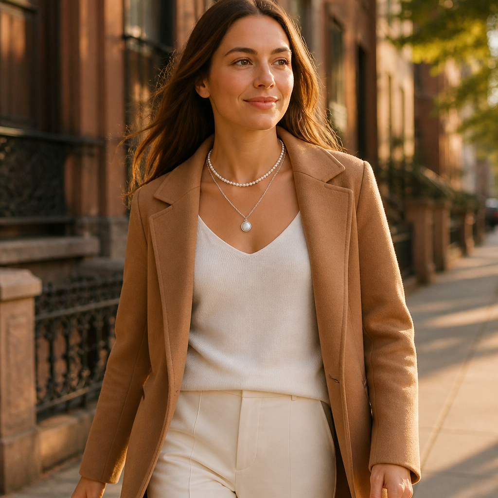 VitariaLuxe™ – Delicate Pearl Layers Necklace with Pendant Drop
