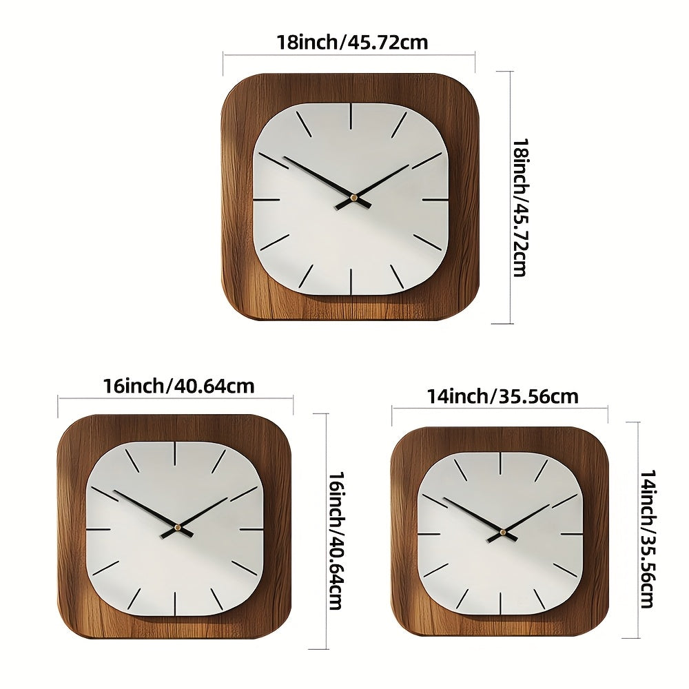 Charming Square Timber Wall Clock for Elegant Interiors