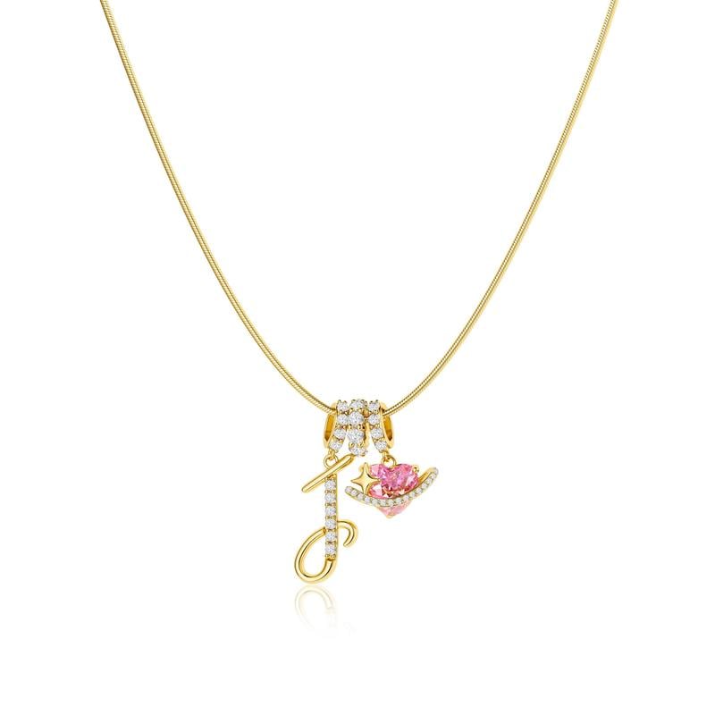 LumaraGlow™ 3-Layer Initial Necklace — Own Your Story in Dazzling Personalized Gold