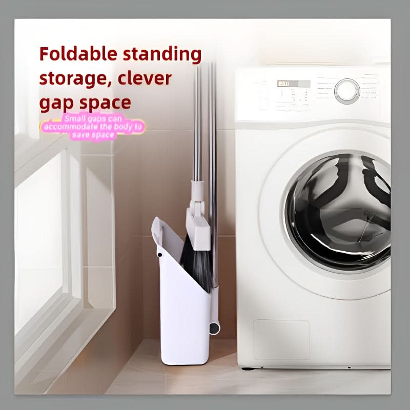 Compact Cleaning Set with Broom and Dustpan