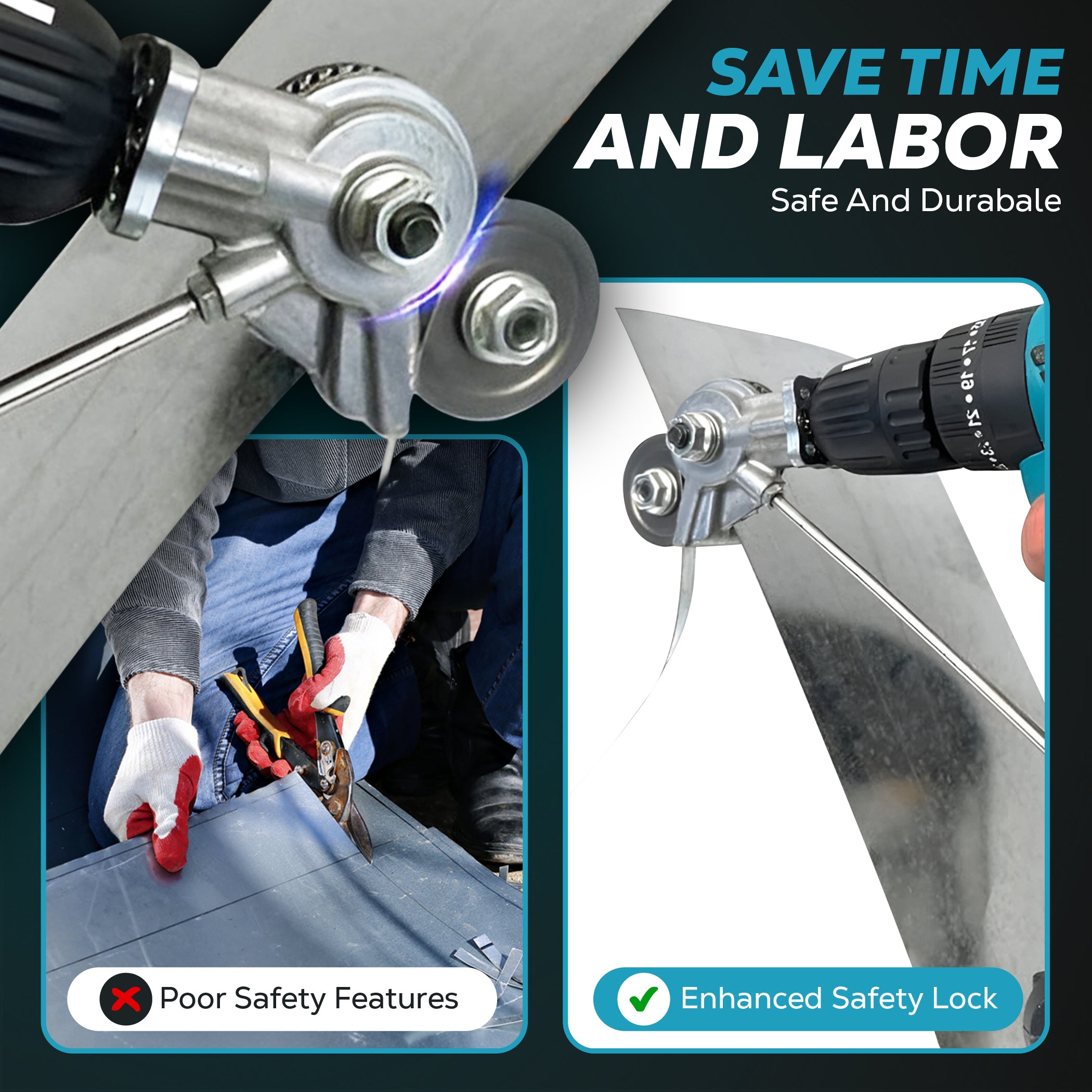 SteelSlice™ — Turn Your Drill Into a Safe, Lightning-Fast Metal Cutting Machine