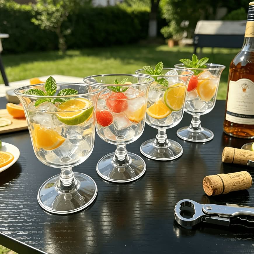 Reusable Outdoor Wine Glass Set for Stylish Beverage Serving