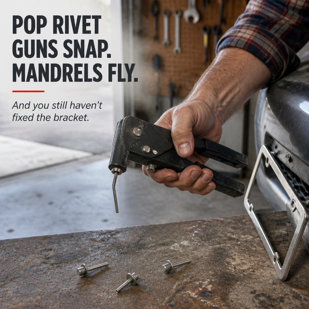IronClench™ Hammer Rivets — One Tap Locks Repairs Tight, Fast, and Forever