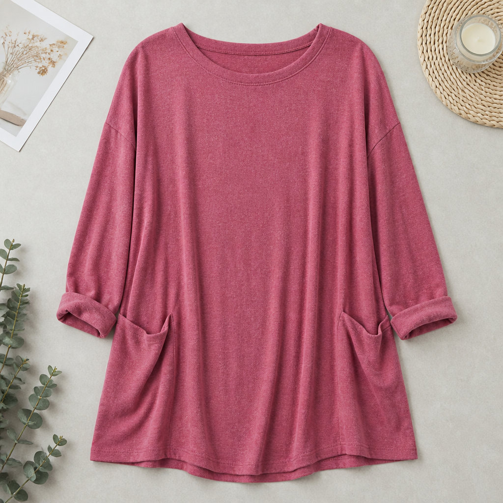 ElevéaComfort™ – Loose-Fit Tunic with Side Pockets for Easy Relaxation