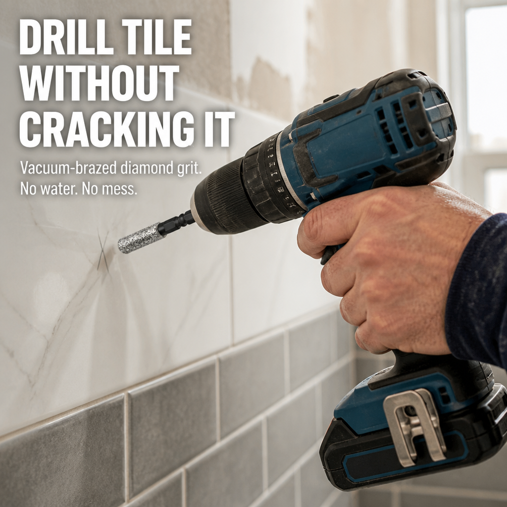 TriumphEdge™ — Drill Spotless Holes in Tile, Marble & Glass Dry