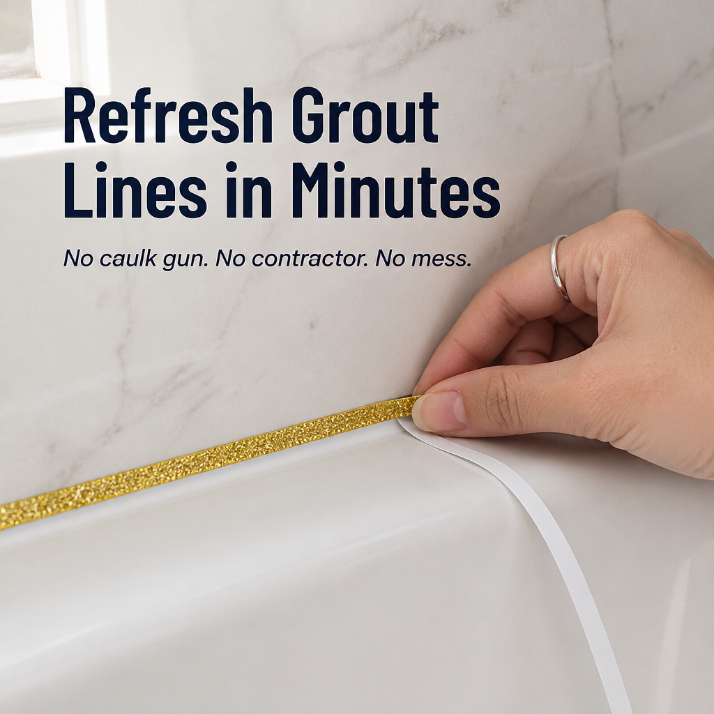 SecureSealPro™ — Renew Stained Grout Lines in Minutes, No Caulk Gun Needed