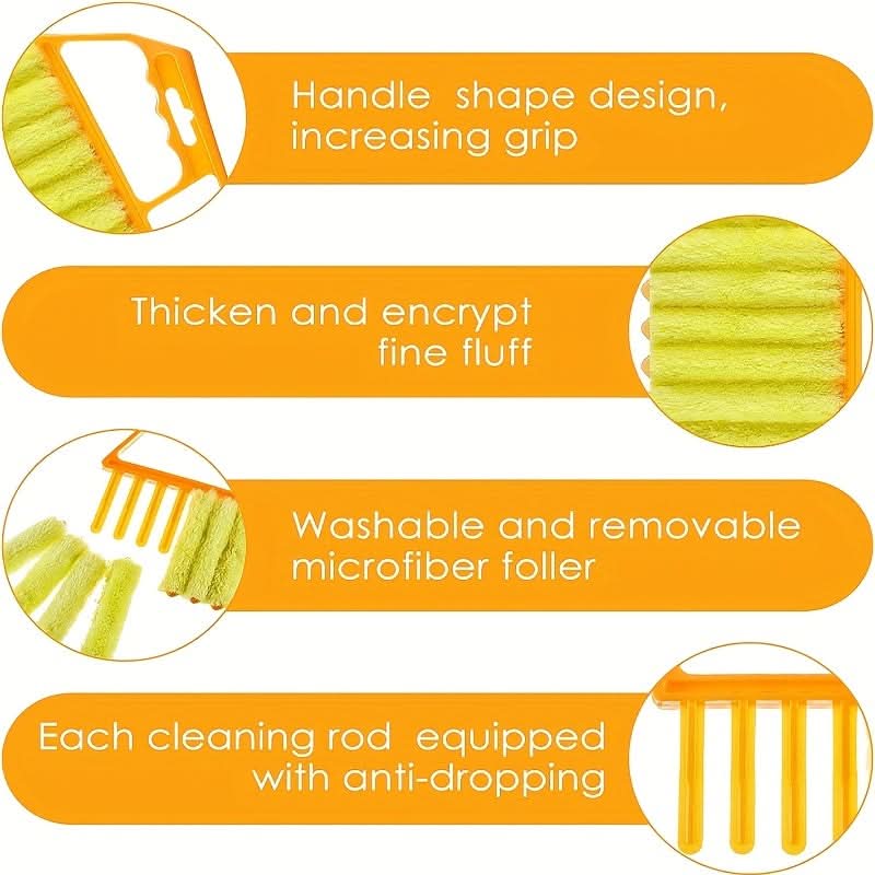 Washable Microfiber Brush for Cleaning Windows and Blinds