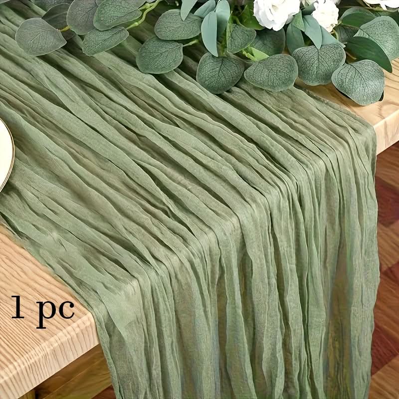 Crinkled Cheese Tablecloth for Stylish Boho and Holiday Decor
