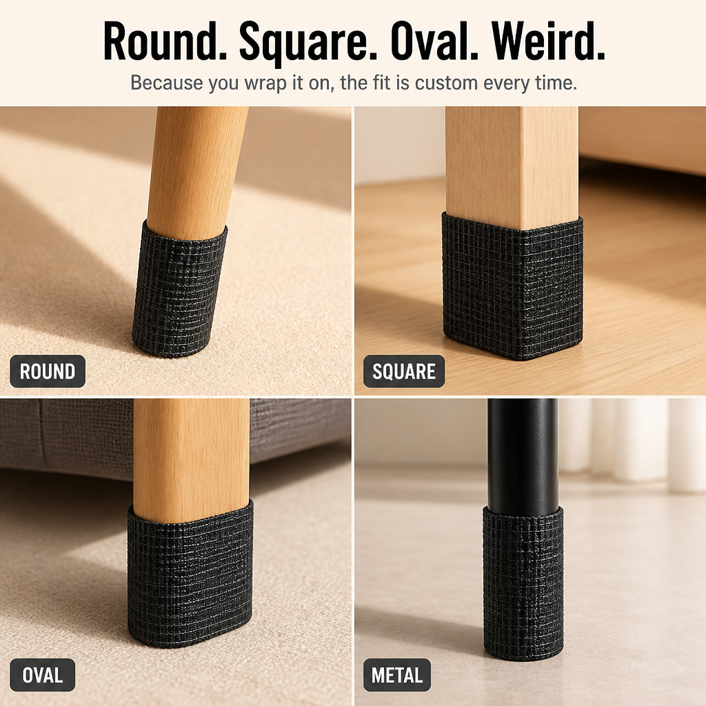 SilencioGuard™ — Cover Any Furniture Leg to Prevent Scratches & Screech