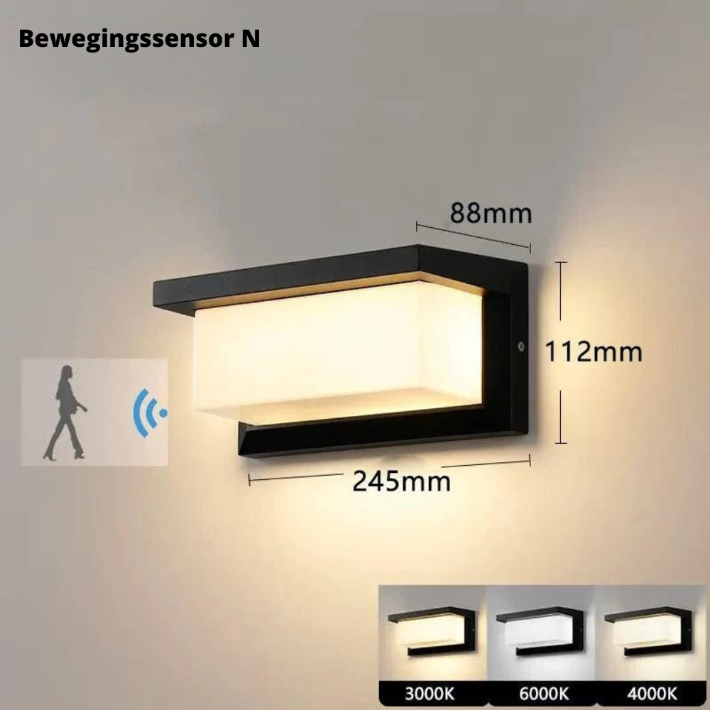 Outdoor LED Wall Lantern with Motion Detector – 20W Weatherproof