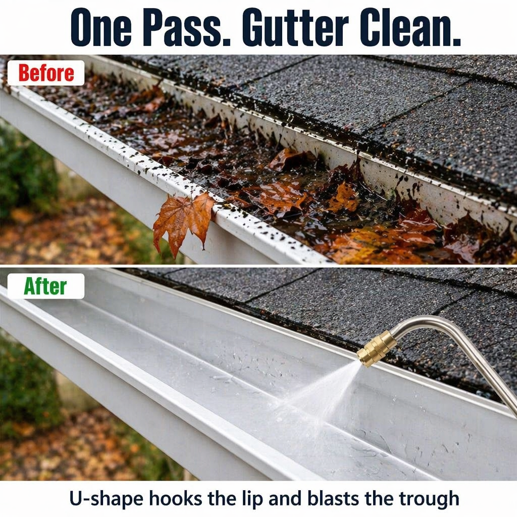 SkySweep™ — Blast Away Gutters, Siding & Second-Story Grime Without Ladder Climbing