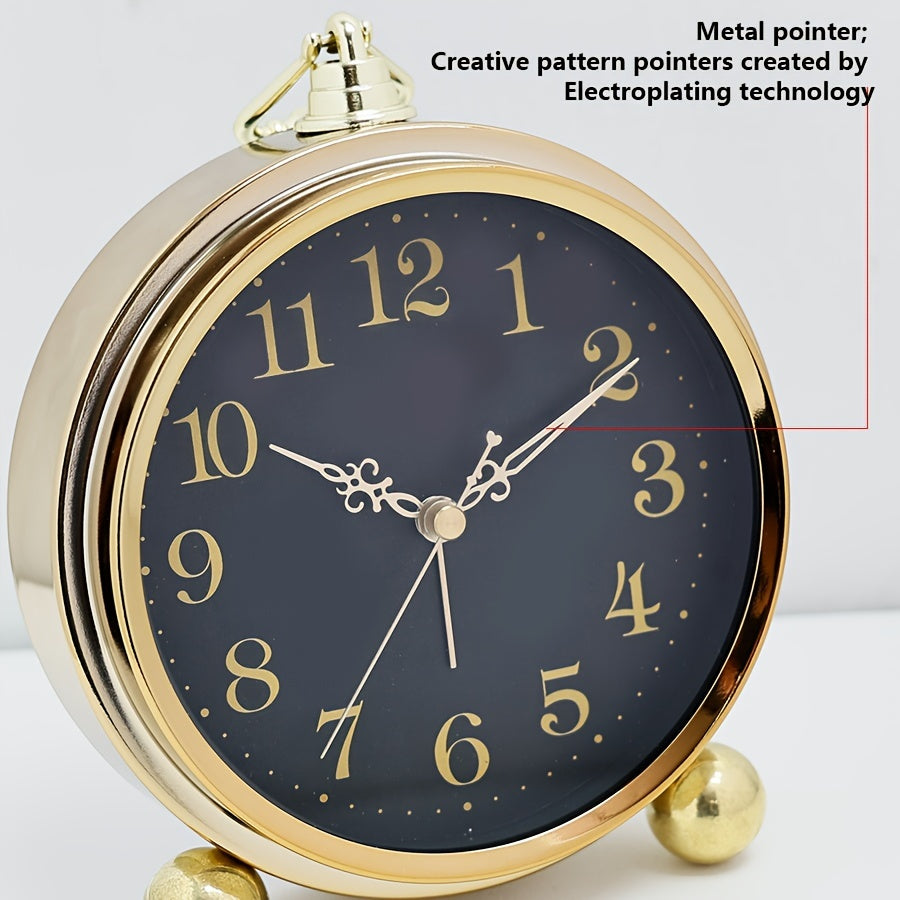 Timeless European-Style Silent Desk Clock for Peaceful Spaces