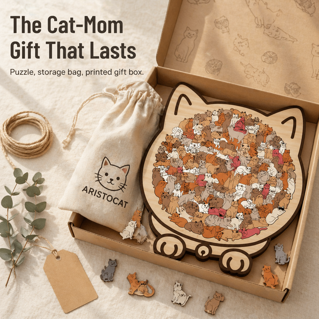AristoCat™ — Assemble a Cat-Shaped Puzzle Ready to Hang on Your Wall