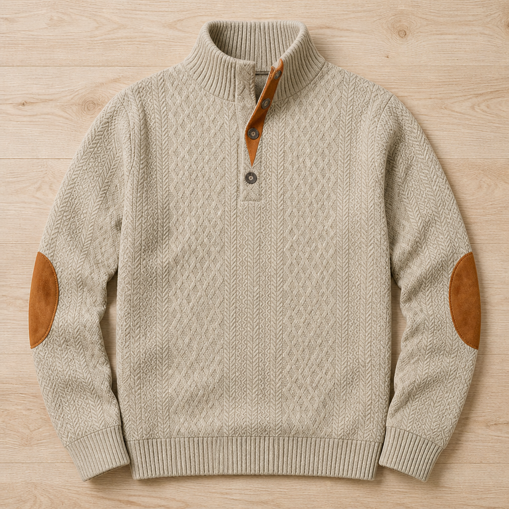 StriTex™ Jacquard Collar Sweater — Command Attention with Timeless Comfort and Rugged Style