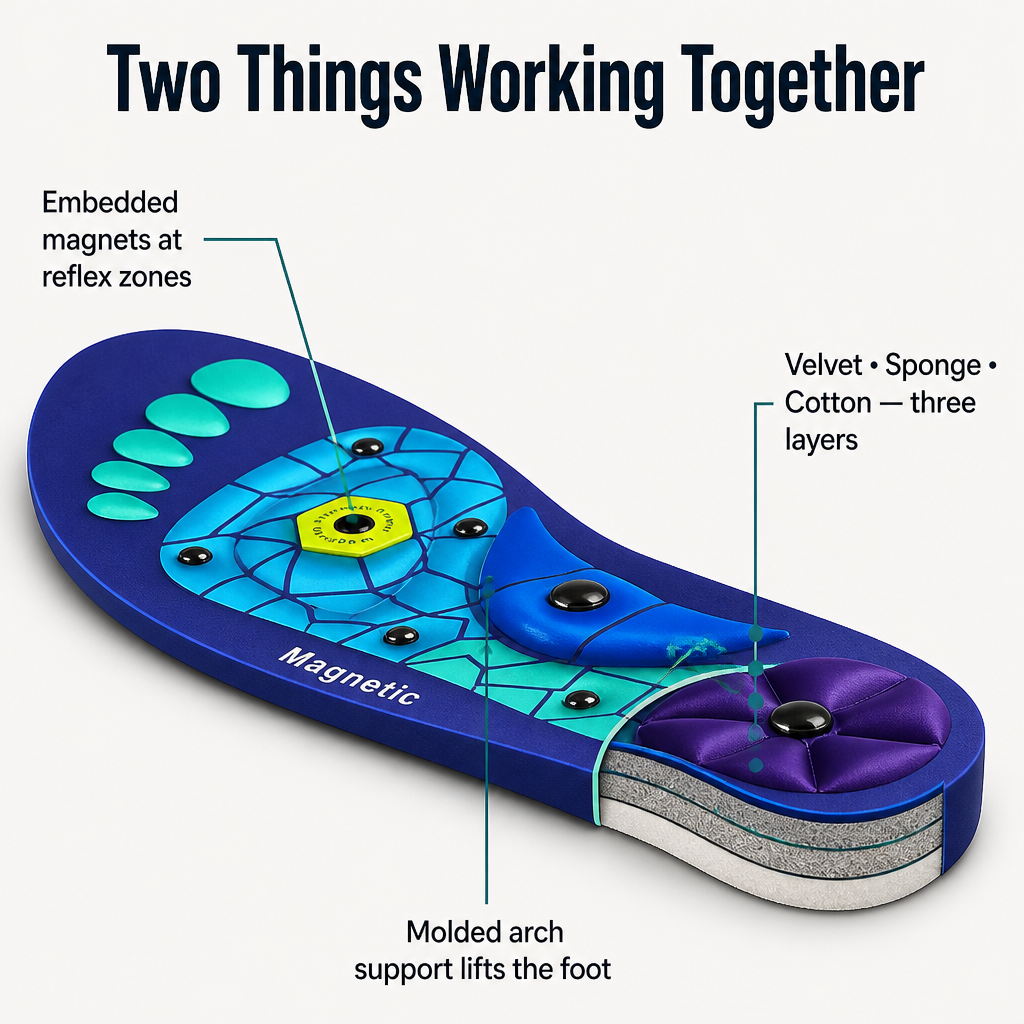 SolaraStep™ — Relieve Aching Feet & Arch Pain with Acupressure Cushion Support
