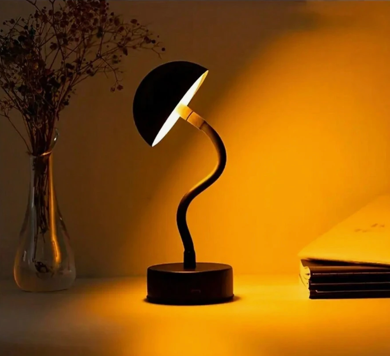 Wireless Dimmable LED Battery Table Lamp FlexLamp – Contemporary Touch Control | Living Room | Reading Lamp | Bedside Lamp