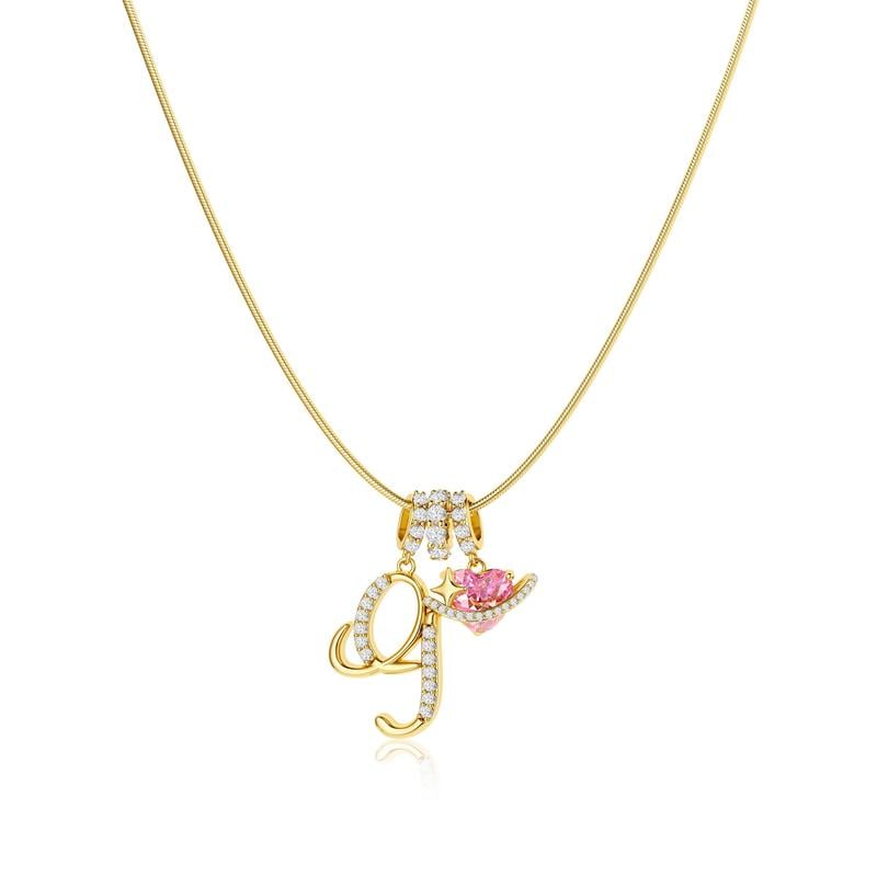 LumaraGlow™ 3-Layer Initial Necklace — Own Your Story in Dazzling Personalized Gold