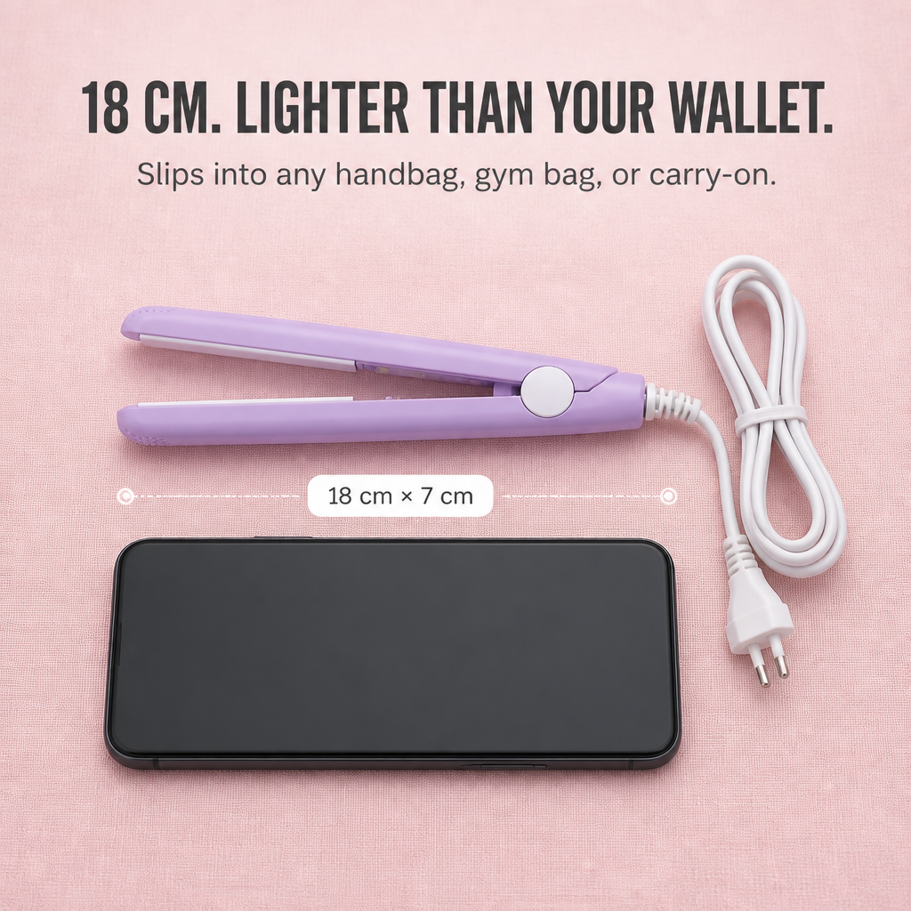LumeaCurve™ Mini Styler — Sleek Bangs, Control Frizz & Revive Waves Anytime