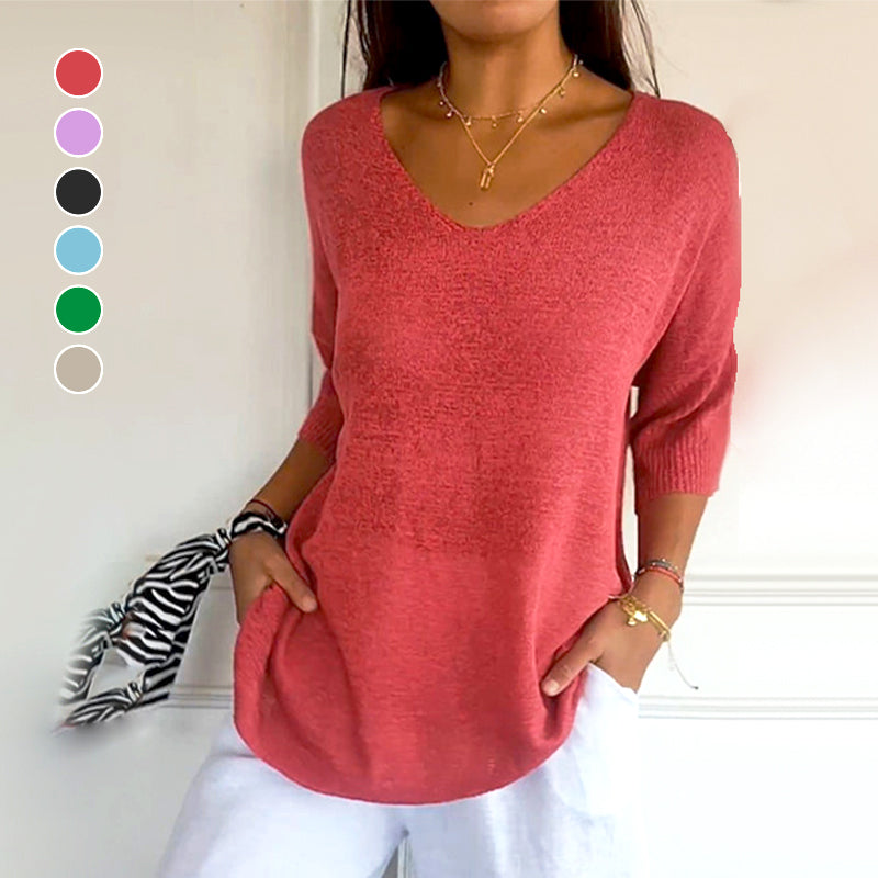 VelloraFlex™ V-Neck Shirt — Experience Effortless Comfort and Confident Style That Moves With You All Day