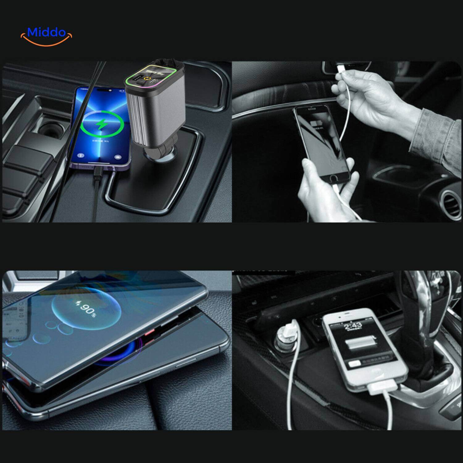 VoltAura™ — Power Up Four Devices Quickly & Illuminate Your Night Journey Sky