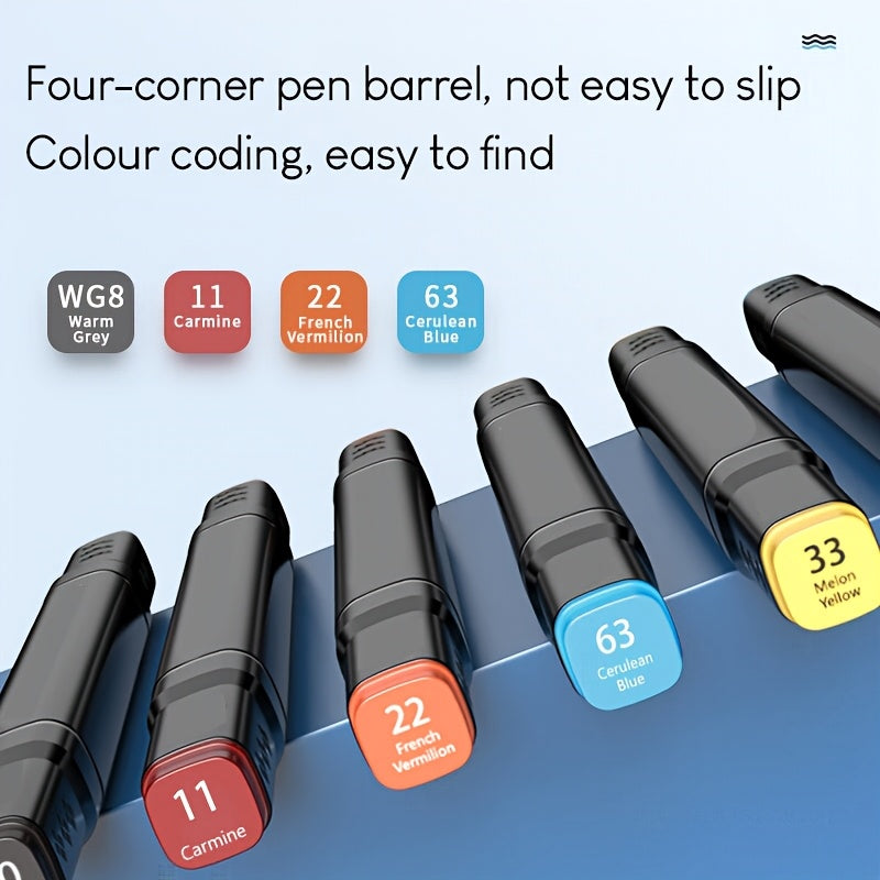 Double-Sided Marker Set with 168 Colors