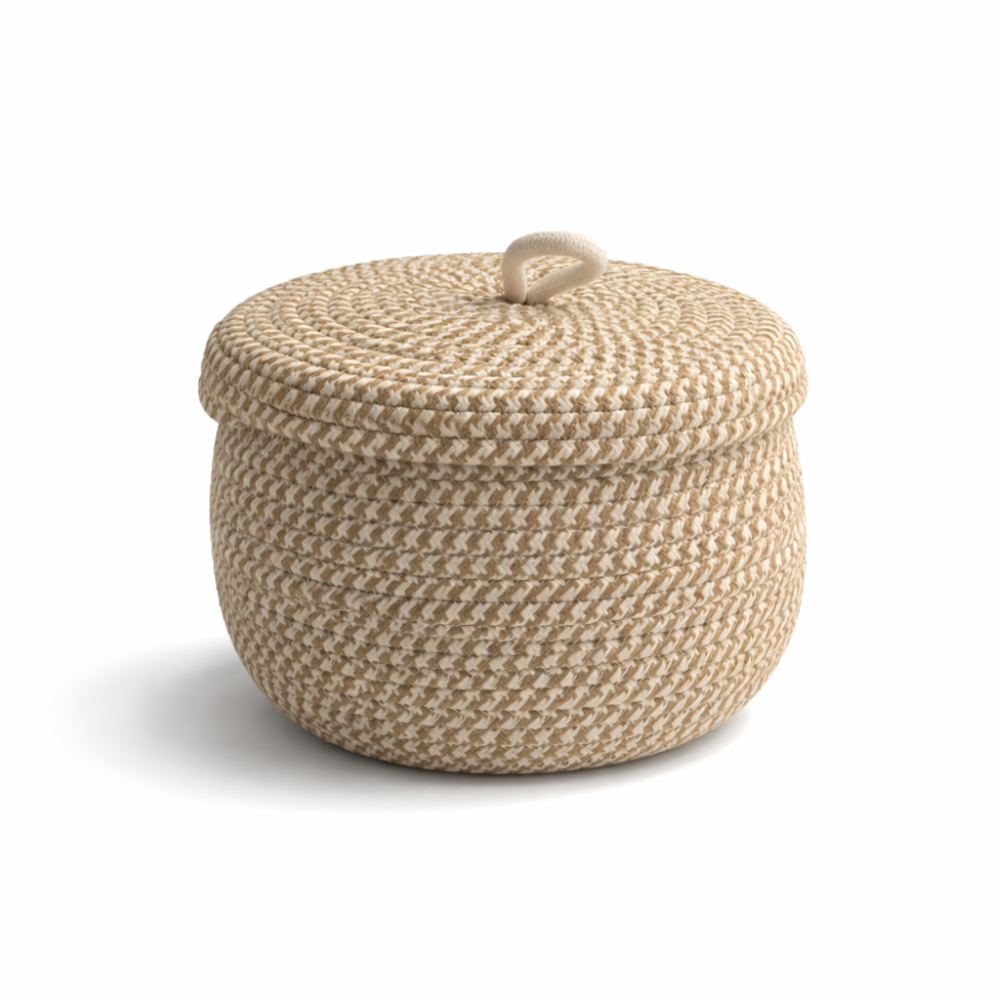 Handwoven Storage Basket | Round Wicker Basket | Boho Vibes | CasaWeave