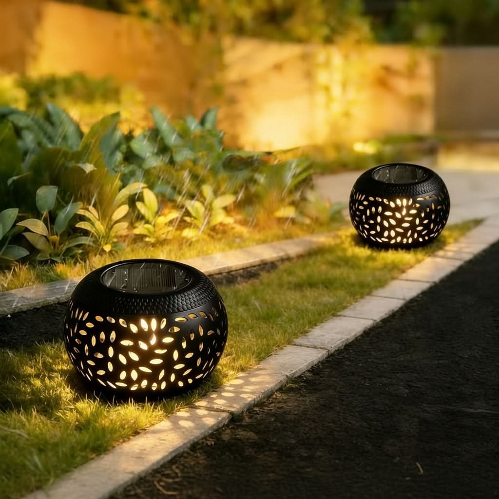 Outdoor Metal Table Lamp with Solar Power