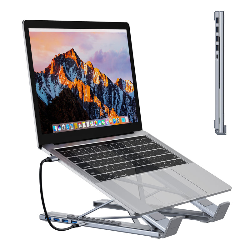 VoltEdge™ 8-Port Docking Station with Adjustable Stand — Elevate Your Comfort and Crush Workday Fatigue