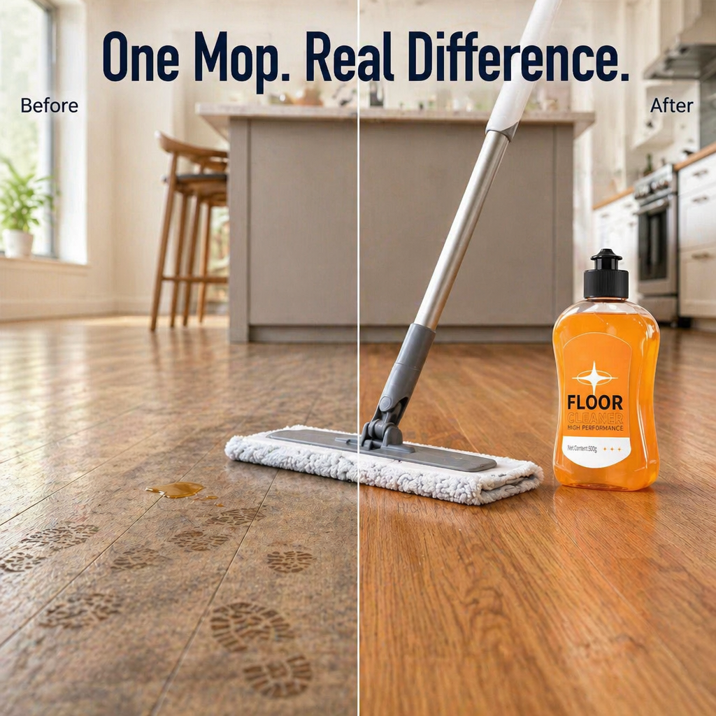 FloorLuxe™ — Mop Wood, Tile, and Bamboo Free of Sticky Chemical Residue
