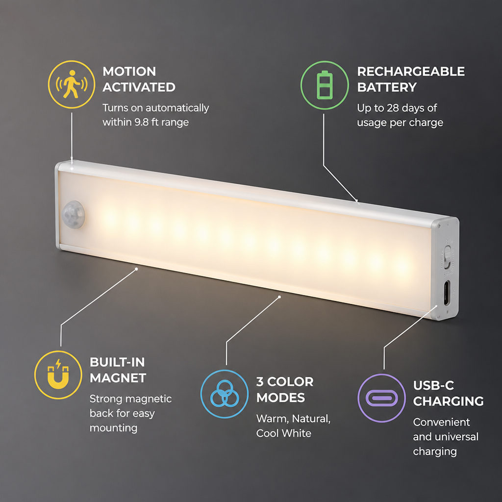 LumaSense™ — Hands-Free Glow That Turns Every Step Into Safety and Calm
