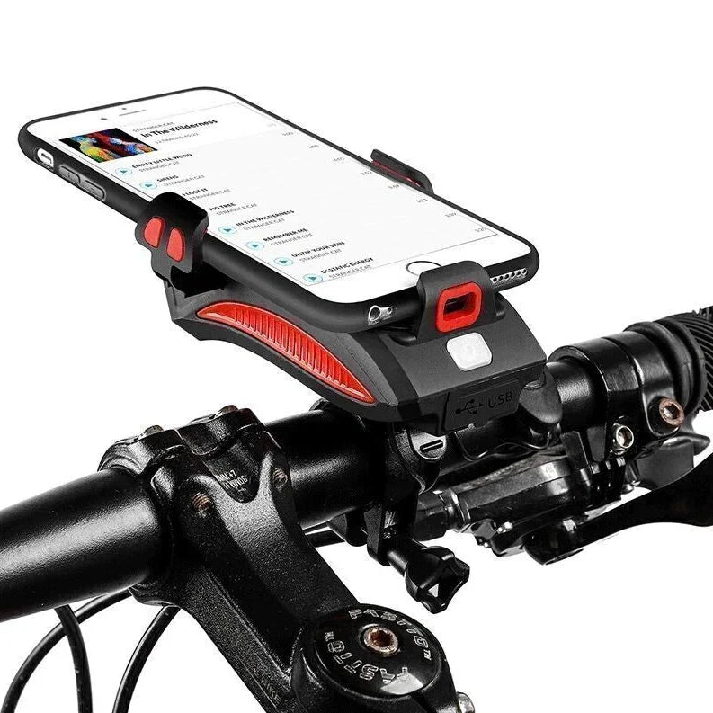 All-in-One Bike Light with Smartphone Holder & Charger