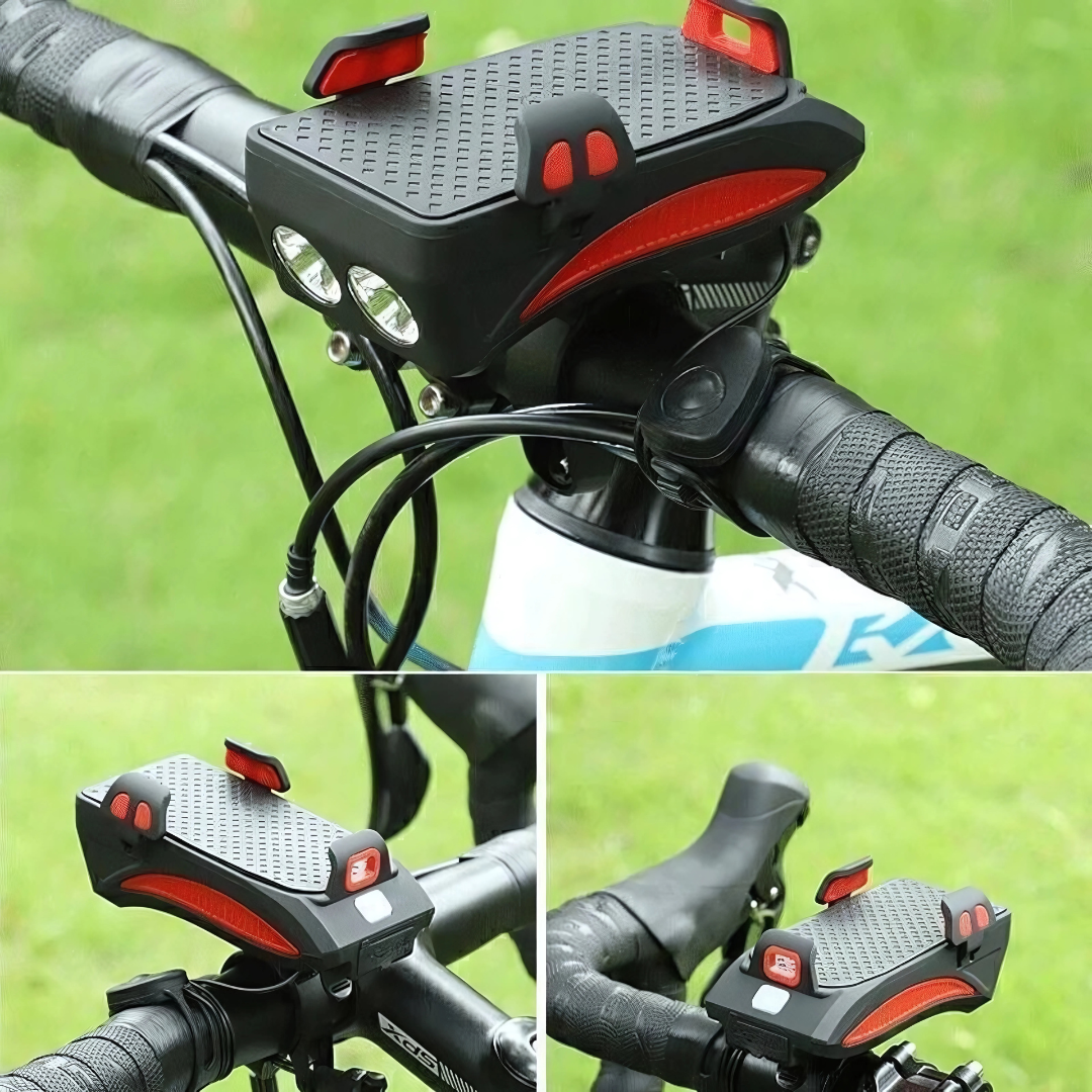 All-in-One Bike Light with Smartphone Holder & Charger