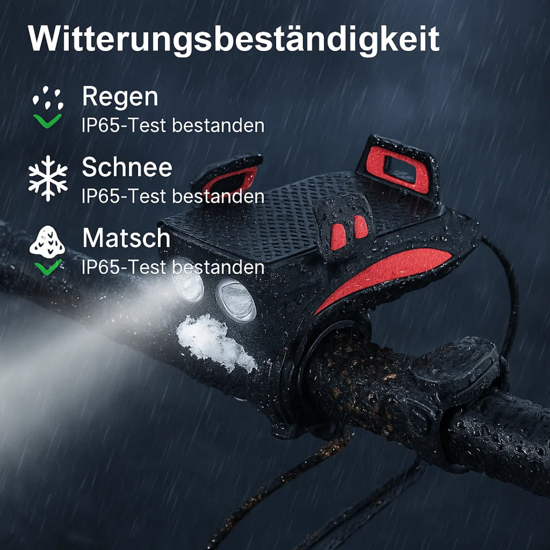 All-in-One Bike Light with Smartphone Holder & Charger