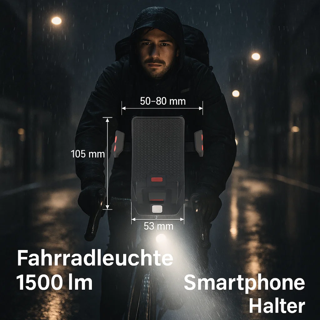 All-in-One Bike Light with Smartphone Holder & Charger