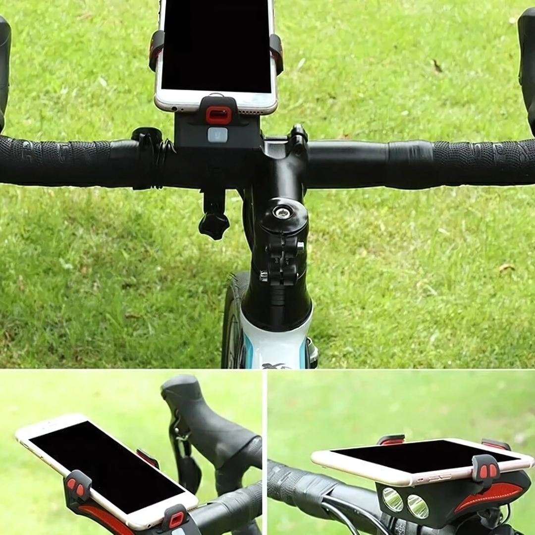 All-in-One Bike Light with Smartphone Holder & Charger