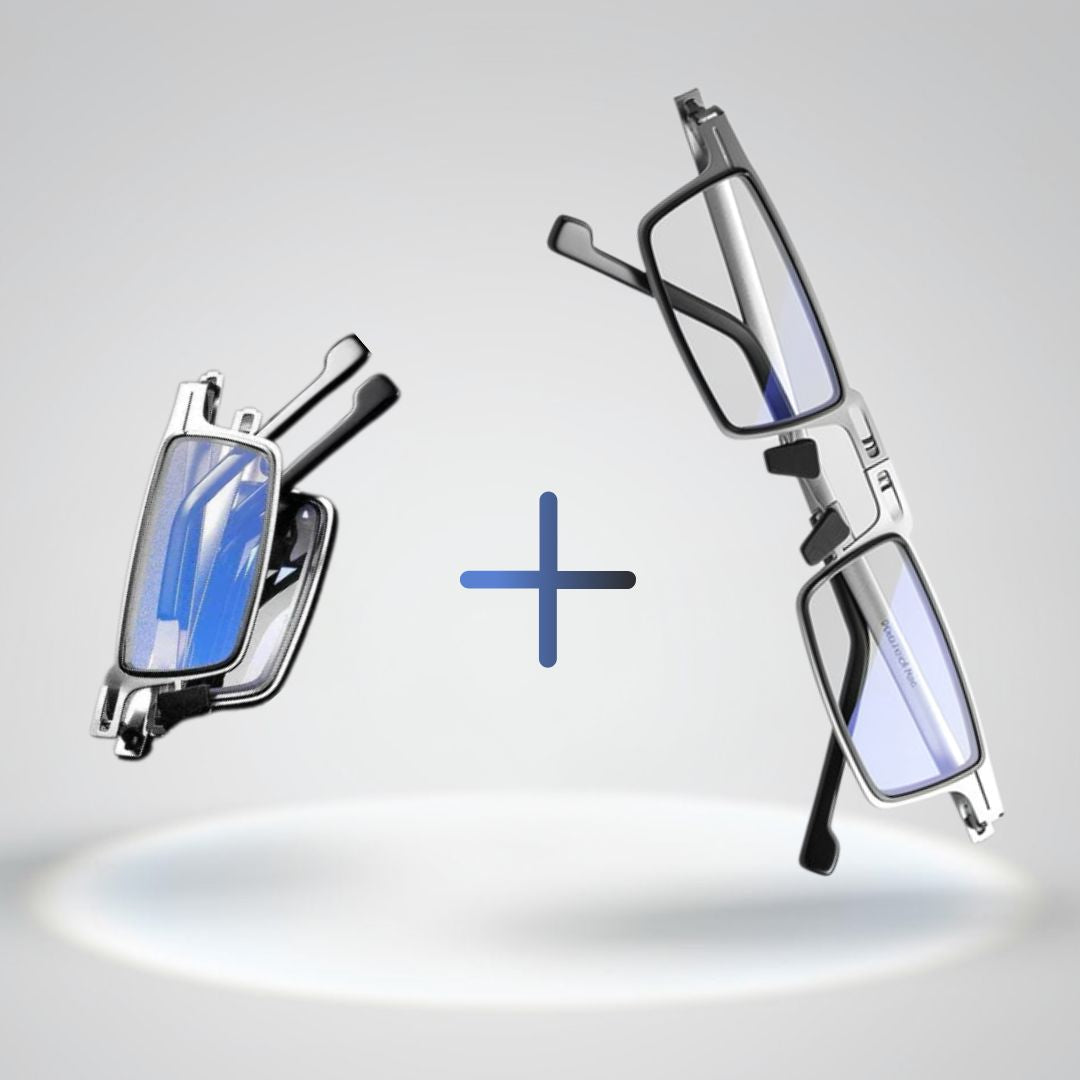 Compact Folding Reading Glasses with Blue Light Filter