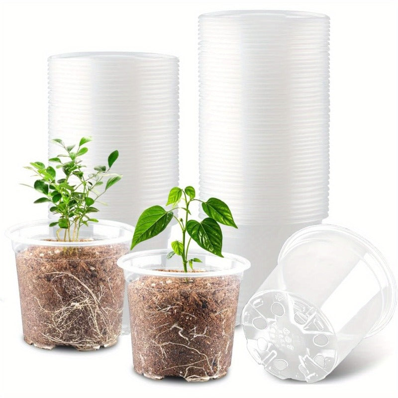 ClearGrow Pack – 20 Count See-Through Nursery Pots for Root Observation