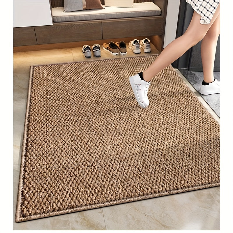 Cozy Welcome Mat with Pineapple Design and Non-Slip Base