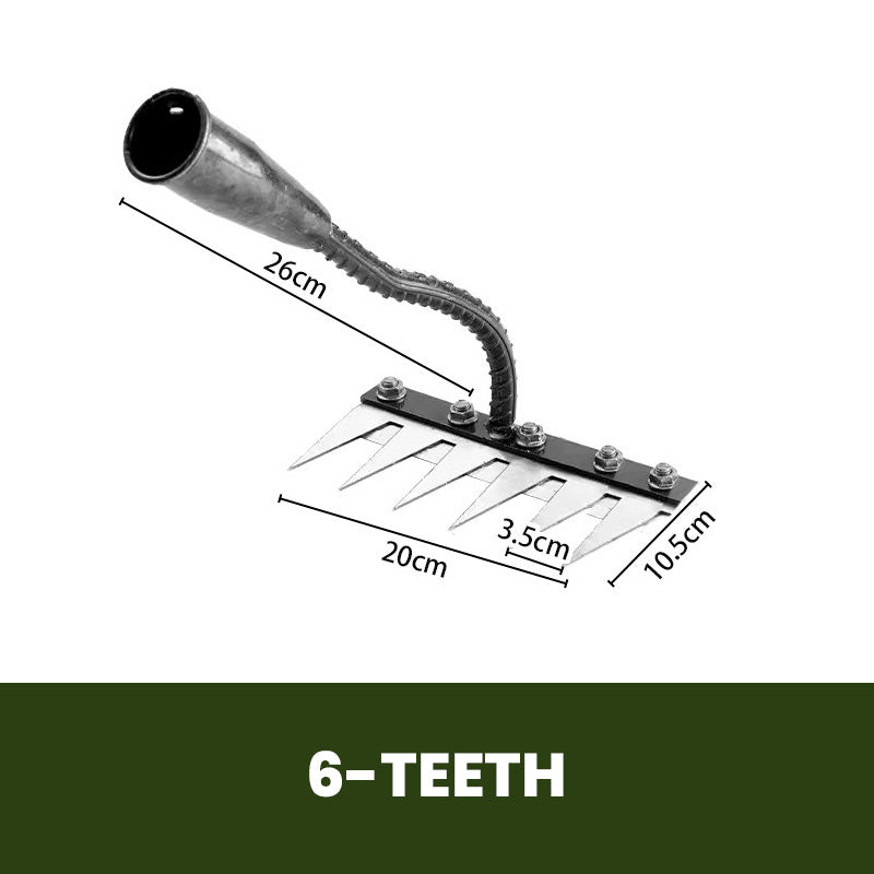TerraEdge™ Carbon Steel Weed Rake — Effortless Power That Protects and Revives Your Garden
