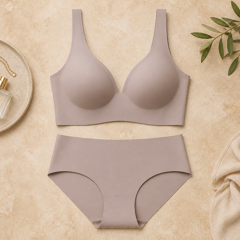 AeroLuxe™ – Wireless Seamless Bra with Deep-V Molded Cups