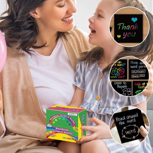 Rainbow Scratch Art Kit for Kids with Vibrant Colors