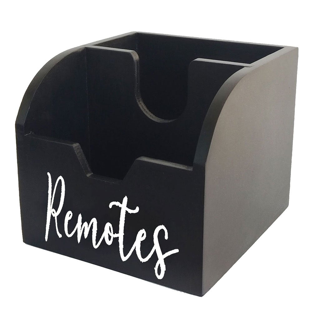 Clutter-Free Living: 4-Section Wooden Remote Control Holder