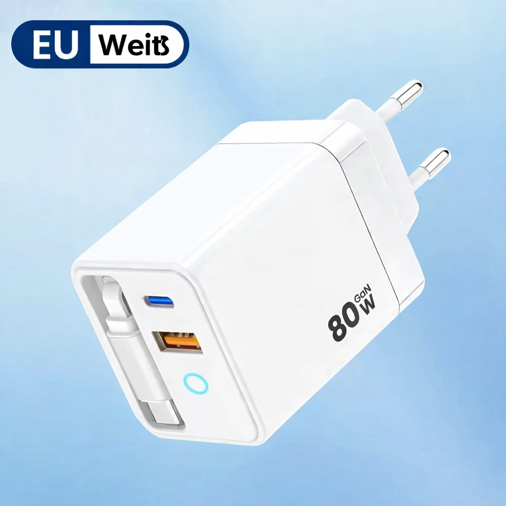 Turbocharger | Intelligent Turbocharger for Multiple Devices | GaN Rapid Charge Wall Adapter | TurboCharge